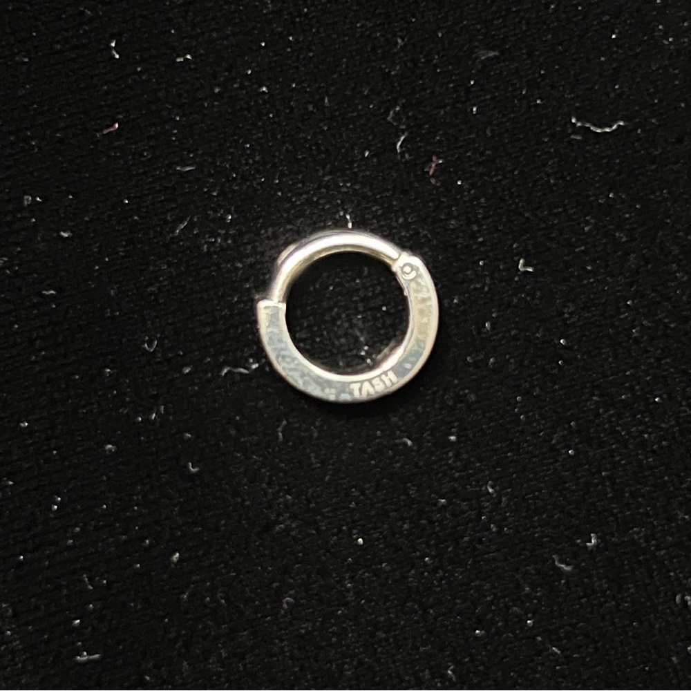 Maria Tash - White Gold Opal Horizontal Eternity Hoop Earring - Single - Picture 3 of 7